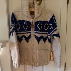 J Crew x Canadian Sweater Company Cowichan sweater sz S
